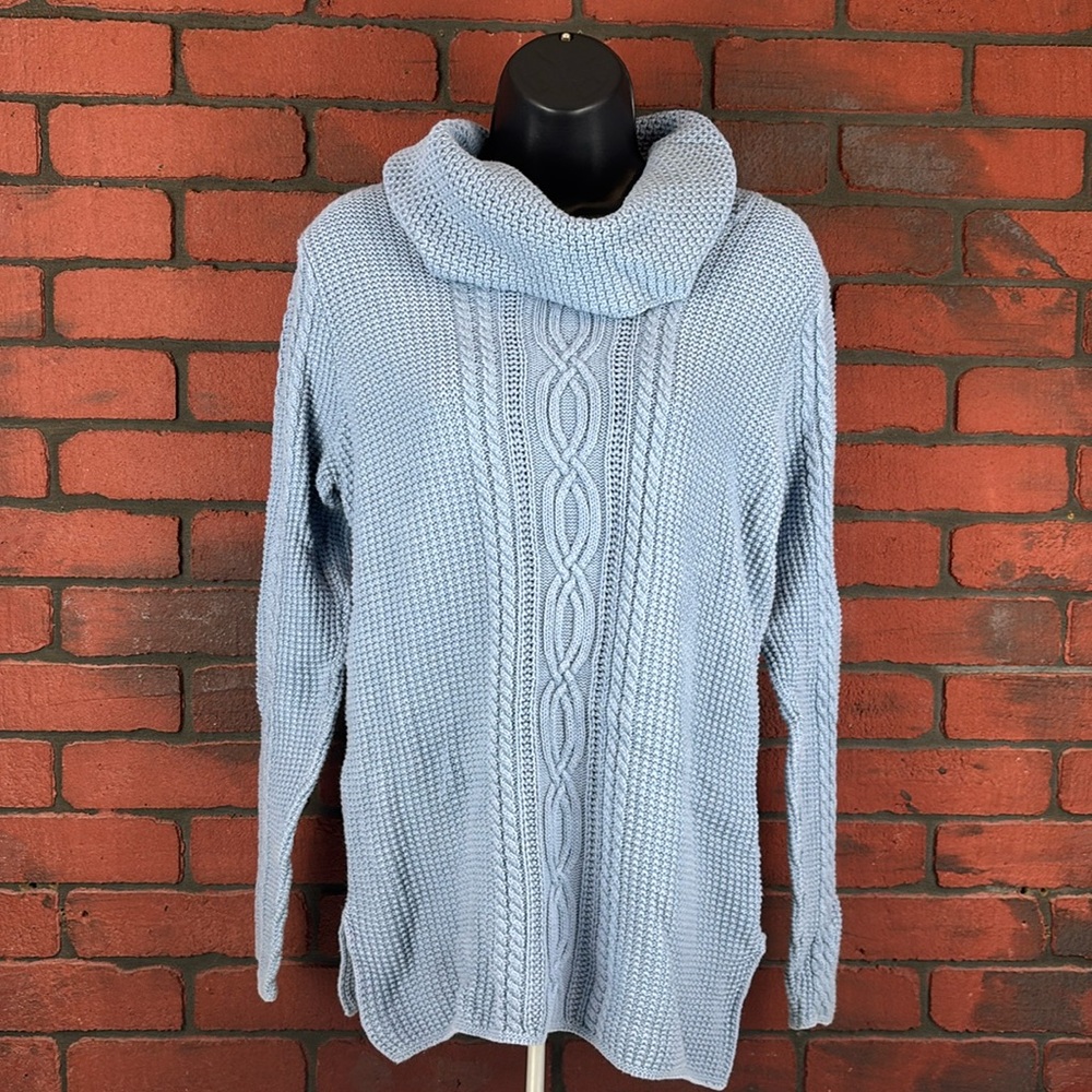 Jeanne Pierre‎ Sweater Womens Medium Blue Cowl